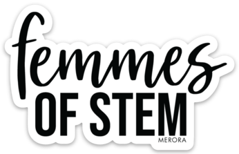 Femmes of STEM sticker (black)