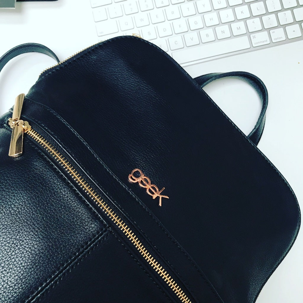 Geek Enamel Pin (rose gold)